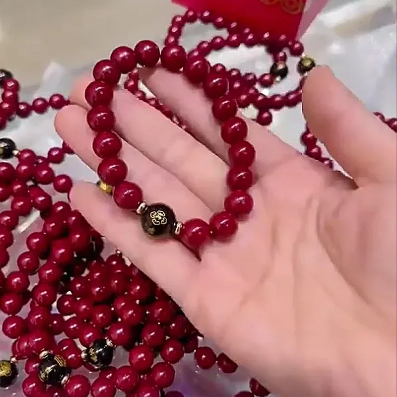 Birth Buddha Cinnabar Bracelet Body Protection Beads Bracelet Couple Men and Women's Natal Year Zodiac Guardian Bracelet view 4
