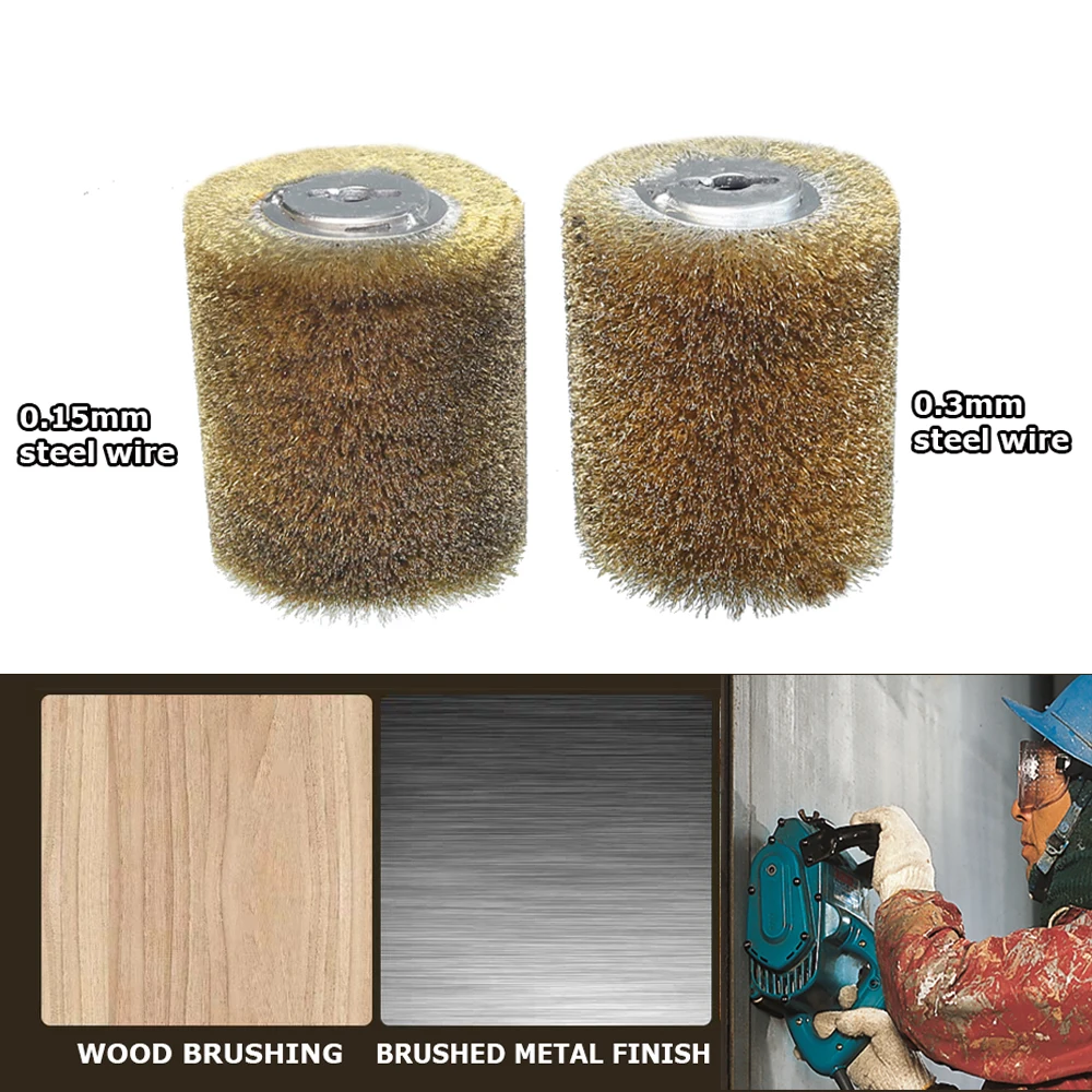 1 piece 100x120x13mm Steel Wire Brush Grinding Wheel on 9741 Wheel Sander for Wood Metal Paint Rust Removal