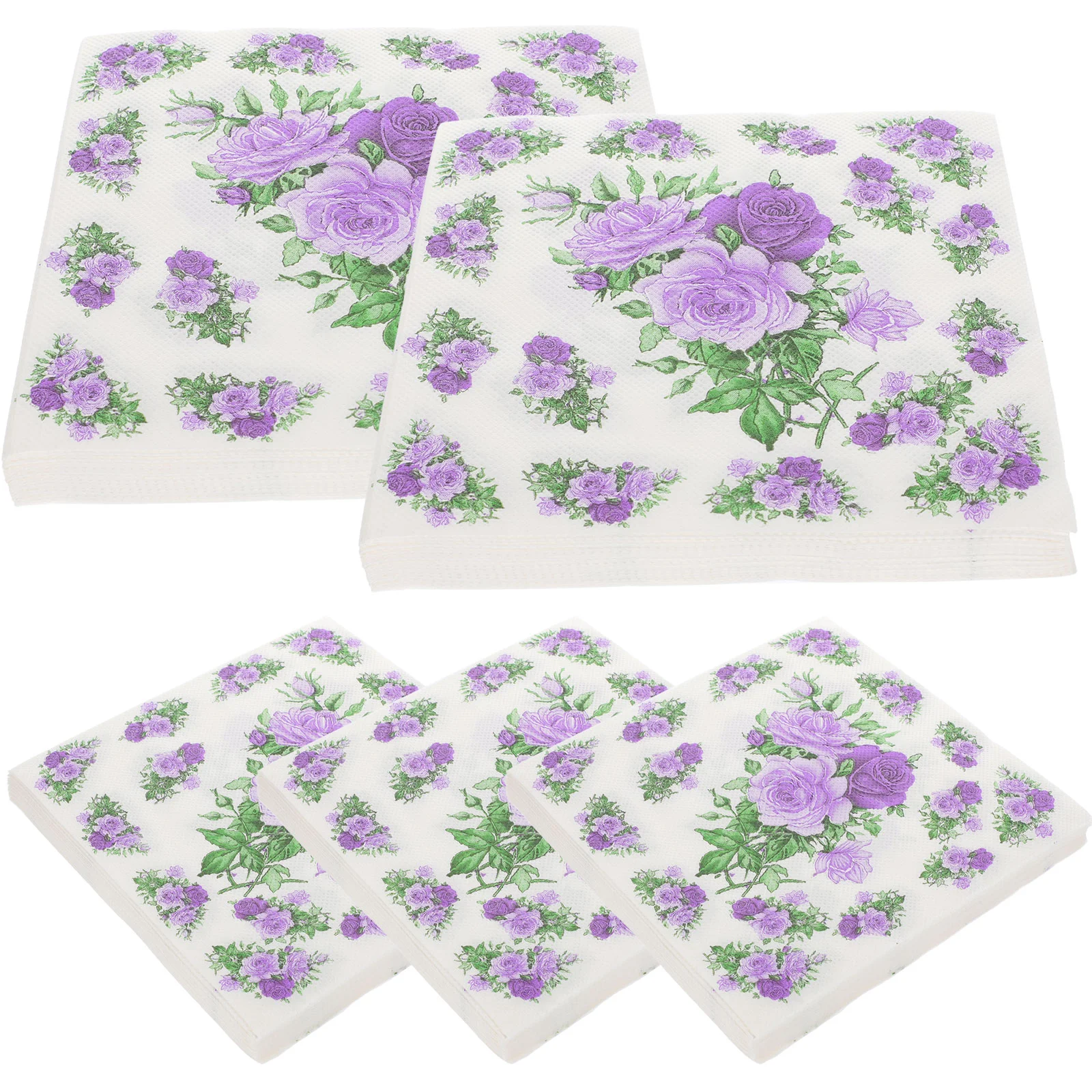 100 Vellen Bloem Servet Partij Servetten Pocket Diner Tissue Verjaardag 18G Puur Houtpulp Papier Bruiloft Decoraties