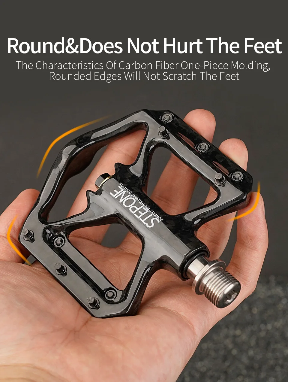 Jshou Fahrrad Fahrrad pedale ultraleichte Kohle faser rutsch feste Straße Mountain MTB Fahrrad pedal wasserdichtes Fahrrad zubehör/Teile – Detail 7