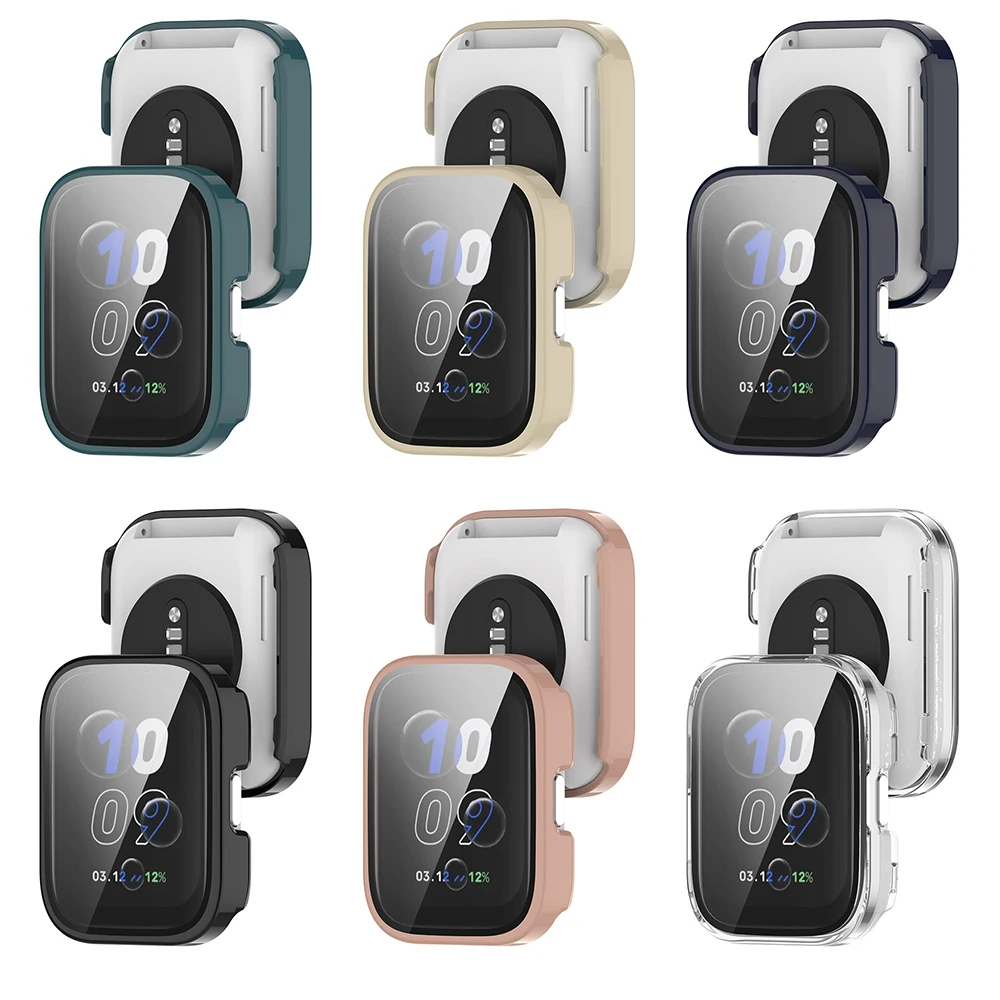 Funda para reloj inteligente Amazfit Bip 5 Unity [A2324], carcasa protectora de cobertura completa de vidrio templado integrado, dureza ultrafina de