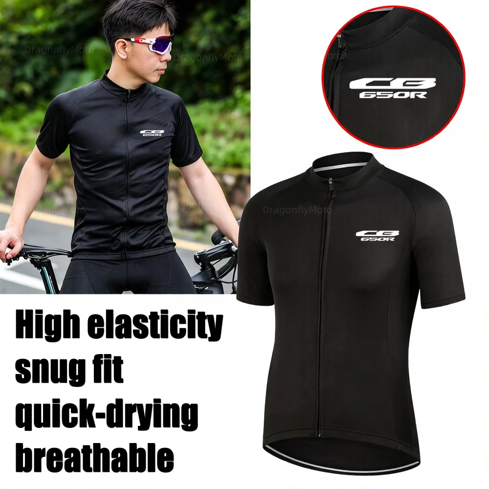 

For HONDA CBR650R CBR 650R 2018 2019 Motorcycle Fans Casual Street Style Short Sleeve Outdoor Sports Top Men's Summer