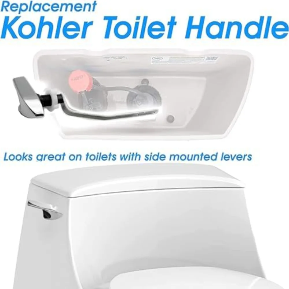 

Worldwide Left-Side Toilet Handle Replacement Kit Polished Chrome Flush Lever Easy Installation Bathroom Accessories