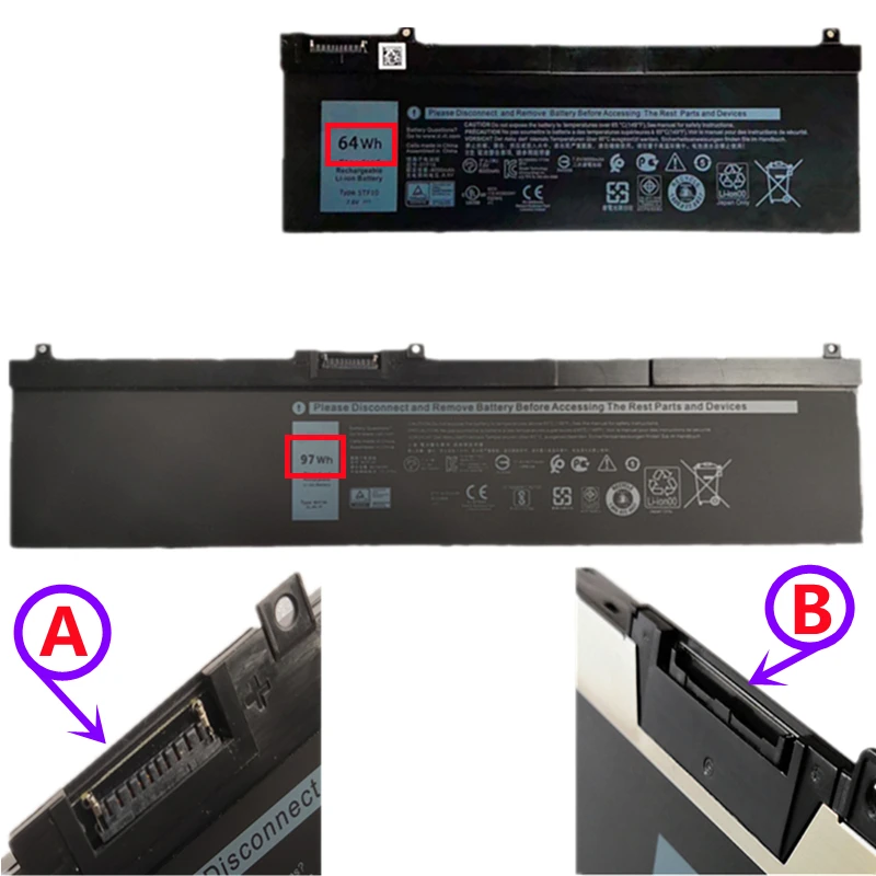 RozFaro Do Dell Precision 7330 7530 7540 7730 7740 P74F P34E001 Bateria NYFJH 5TF10 7M0T6 RY3F9 CJ18V DP9KT H6K6V GW0K9 0VRX0J