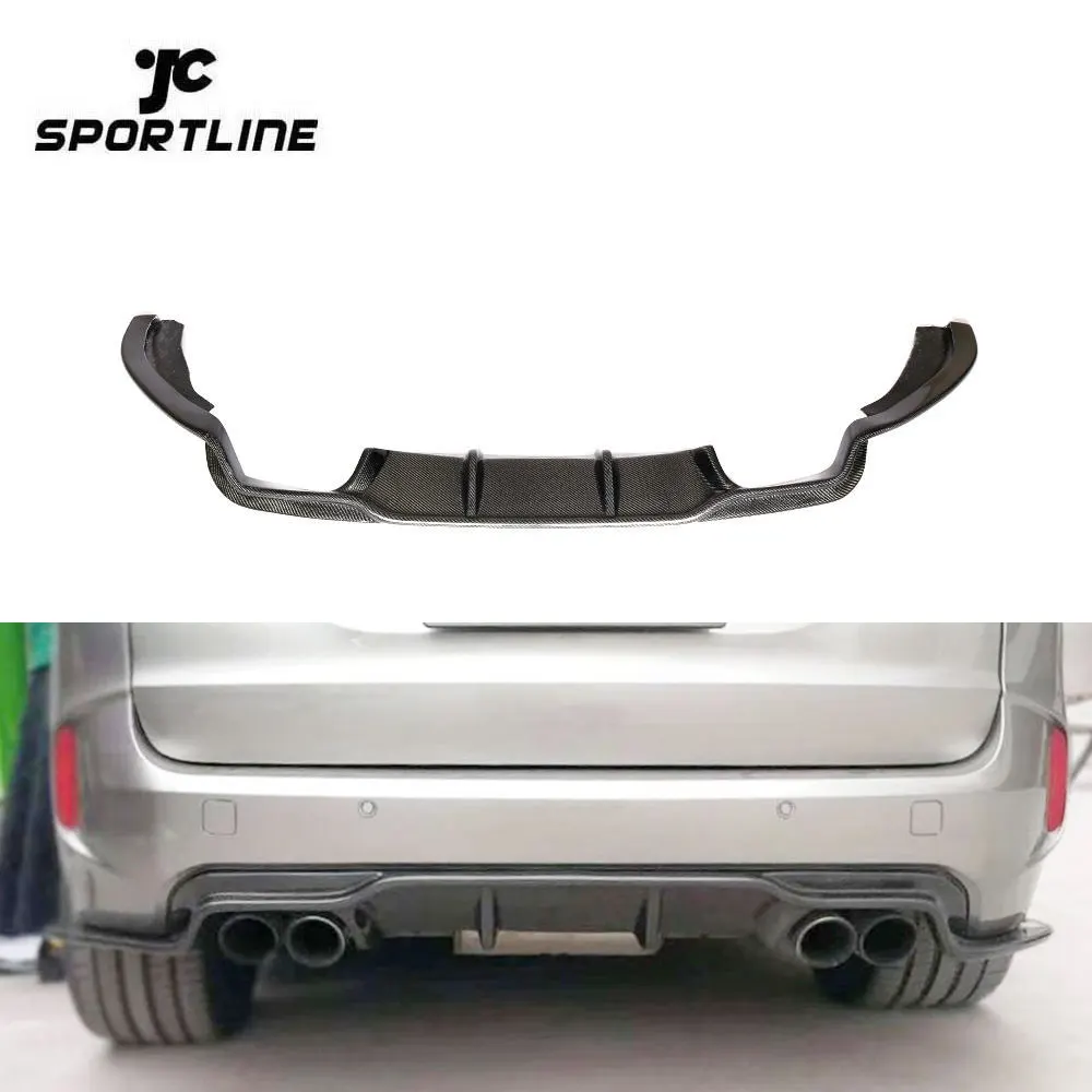 

For BMW F15 X5 M X6 M Carbon Fiber Rear Bumper Diffuser Lip Spoiler 2016-2018