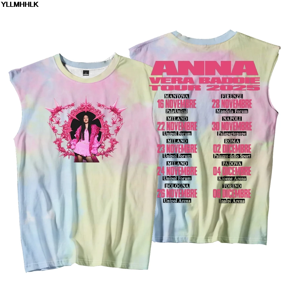 3D Anna Vera Baddie Tour 2025 Anna Pepe Tank Tops Unisex Sleeveless Sport Vest Men Women Outdoor Streetwear Tops