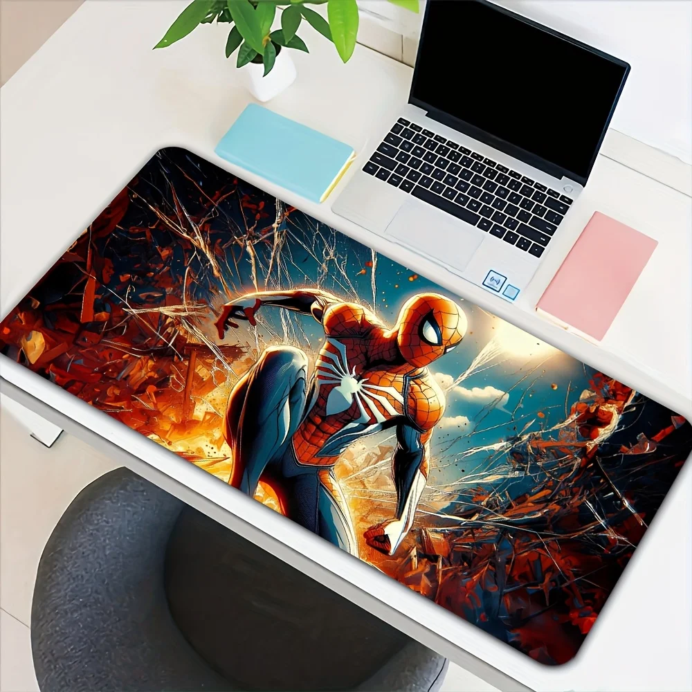 

1 шт. резиновый коврик для мыши в стиле Человека-паука в кино — прочный, яркий дизайн комиксов с веб-узорами, идеально подходит для офисного стола,