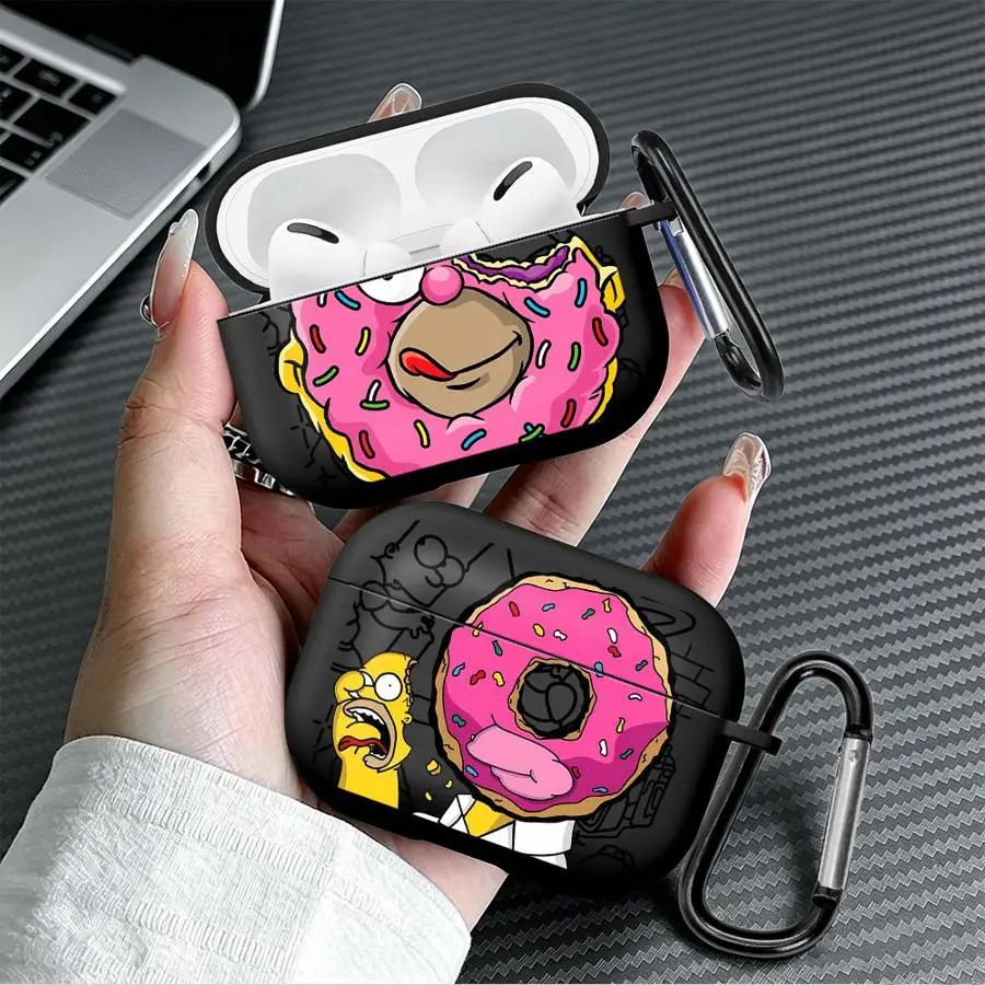 Niedliche Simpsons-Hülle für Airpods 4 Pro3 Pro2 2 3 Pro 1 Kopfhörerhüllen