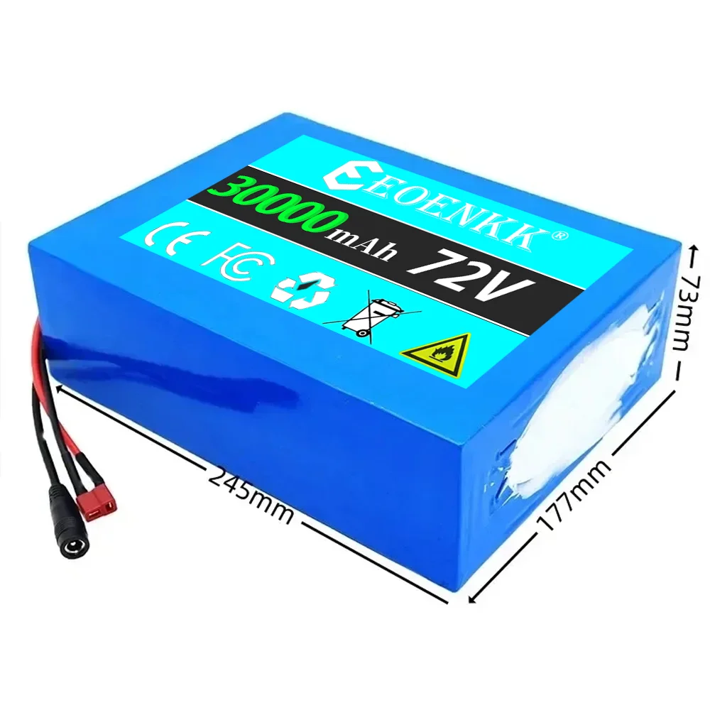 New-72V 00Ah 20S4P 21700 lithium battery pack 1000W-3000W High Power 84V electric bike motor electric  battery Free charger