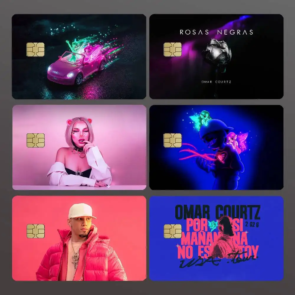 Singer O-Omar C-Courtz Credit Skin Cover Card Stickers 4PCS Film Bus Pass Front Decoration Bank Debit Waterproof