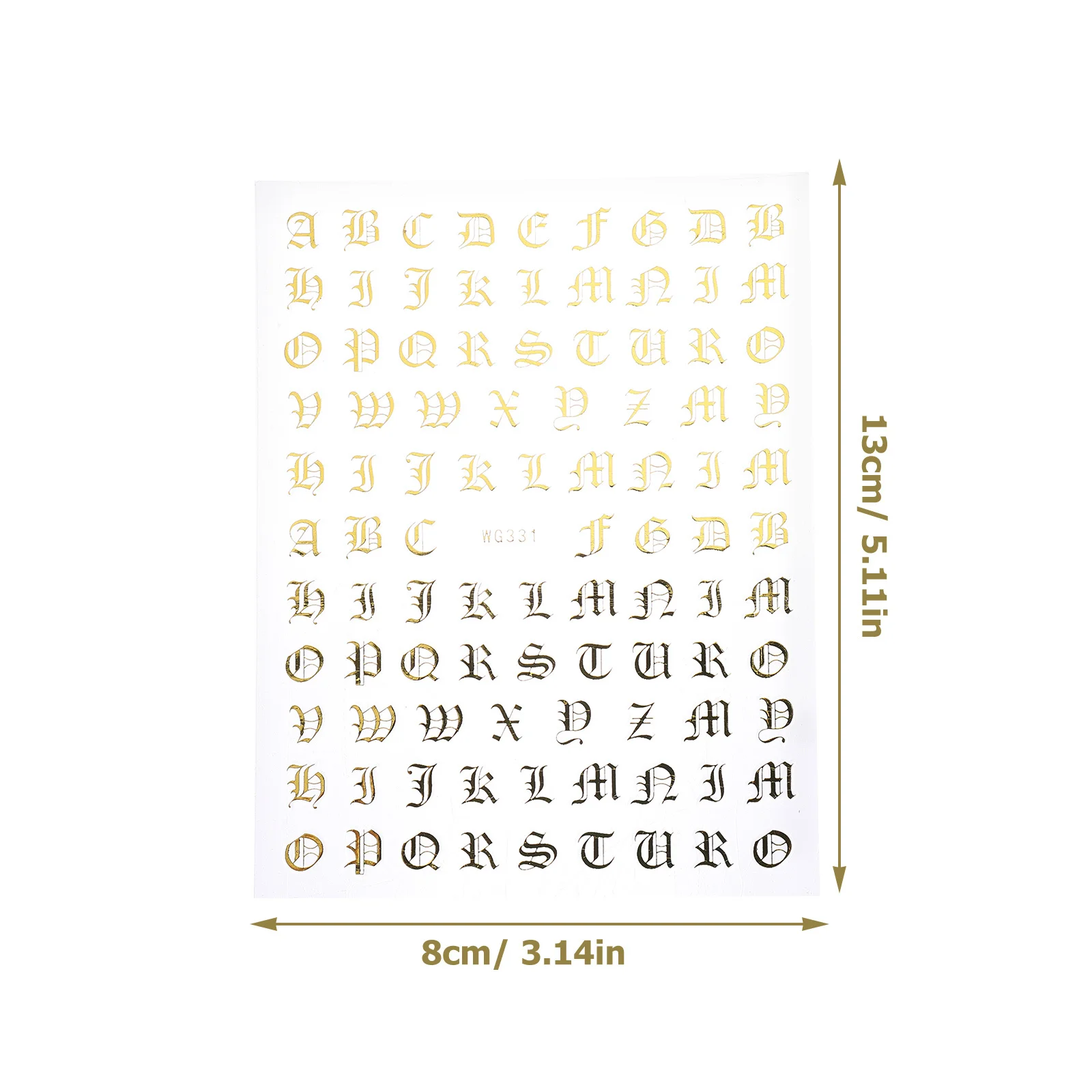 5 시트 알파벳 네일 스티커 간편한 필 오프 DIY 매니큐어 데칼 오래 지속되는 네일 아트 용품 알파벳 스티커