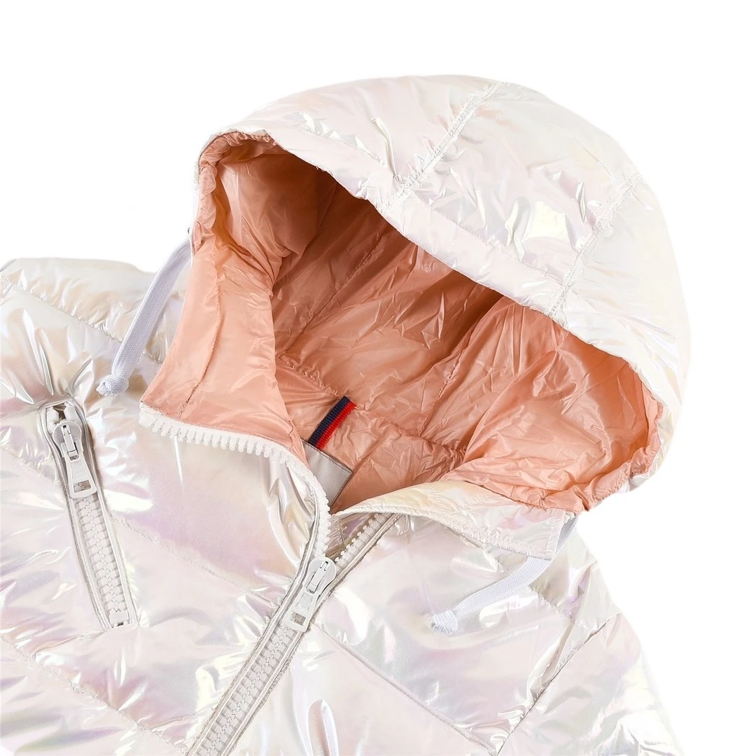 Luxury Down Jacket Women Brand Fashion Street Colorful Hooded Zipper Parkas Winter Designer Thicken Warm Shiny Puffer Coat 2025