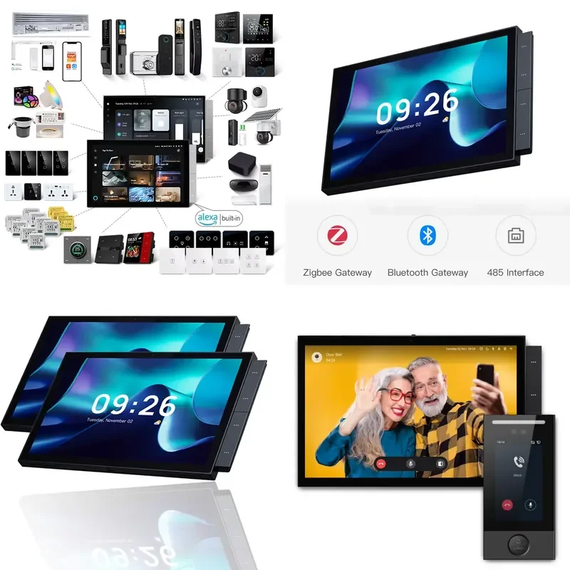 TUOAN New Arrival 10 Inch Smart Home Wireless Central Control Panel Alexa Voice Enabled Zigbee Gateway IPS Display App