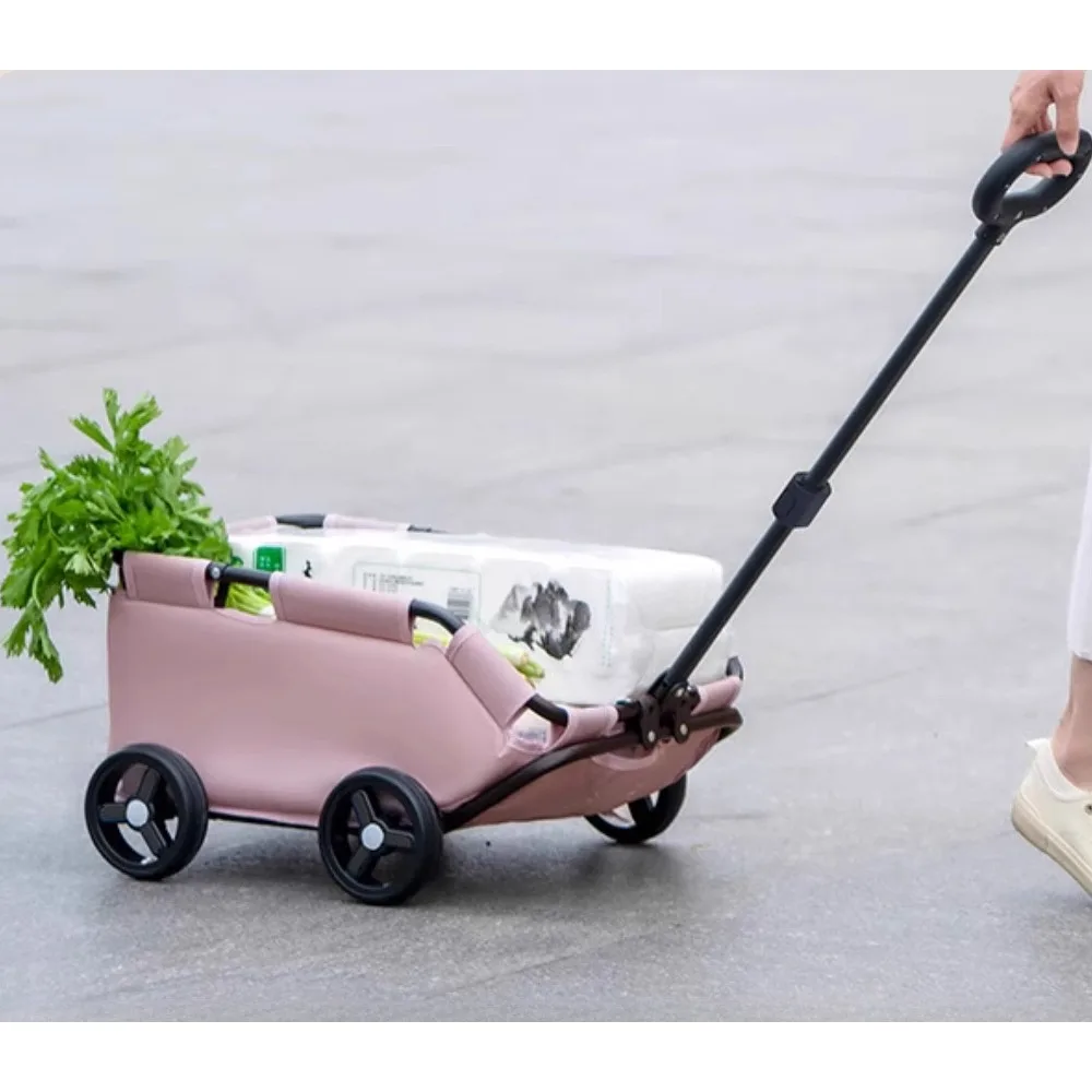 Carrello della spesa pieghevole per animali domestici con ruote da 360 gradi Carrello da viaggio per esterni per cani di piccola taglia
