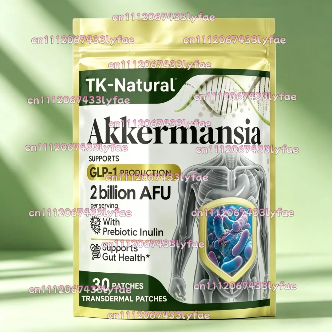 30 Patches Akkermansia Muciniphila Probiotic Transdermal Patches Supports GLP-1, Immune & Digestive Gut Health
