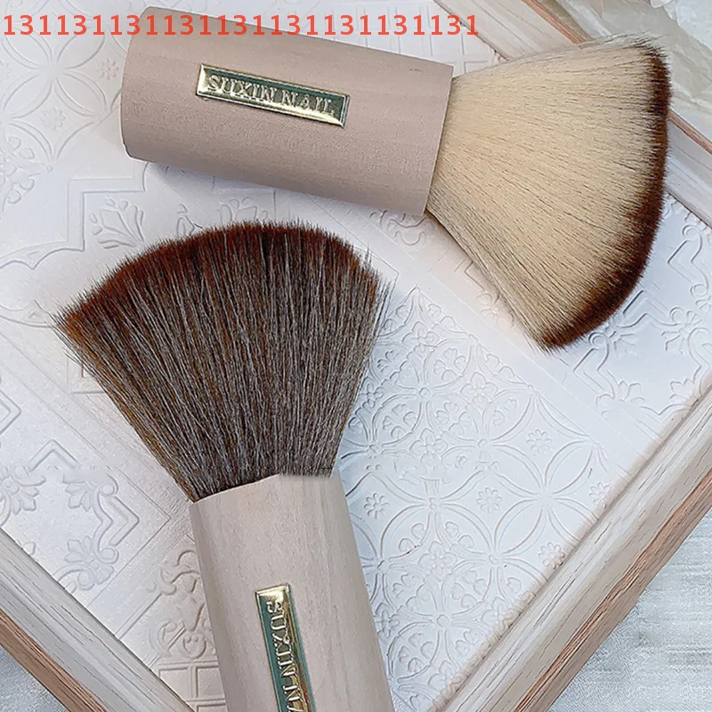 Brosse ronde anti-poussière pour ongles, grande taille, pour enlever la poussière des ongles, vernis Gel UV acrylique, outil de nettoyage de poudre, accessoires de manucure