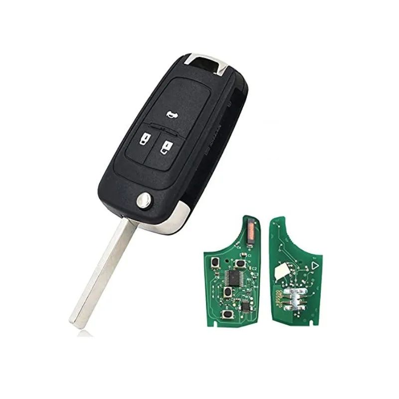 Llave de coche remota con Chip ID46 de 2/3 botones, 433MHz, para Chevrolet Aveo Cruze Orlando, repuesto HU100, Kits de carrocería, accesorios para coche