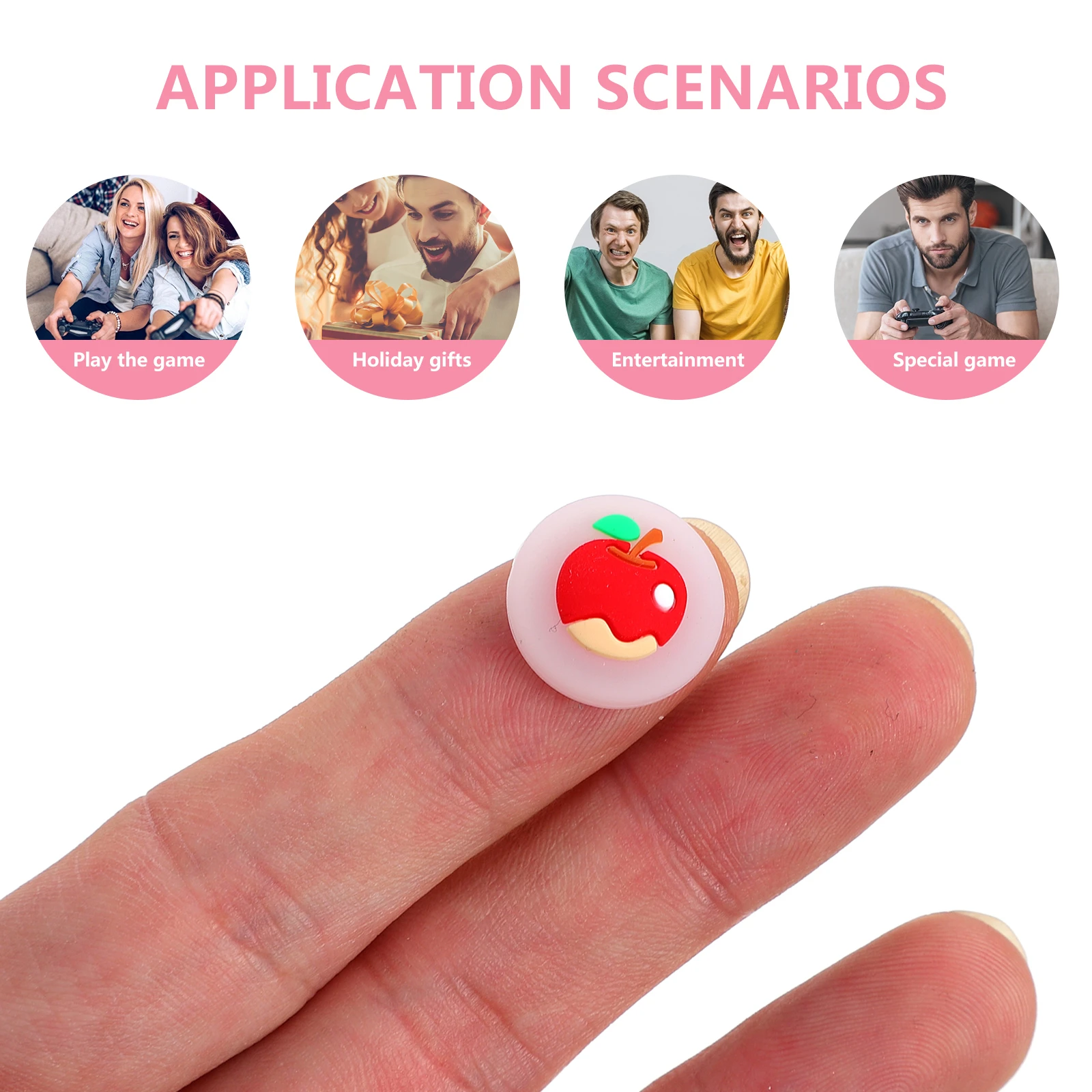 

4 Pcs Fruit Rocker Protective Cover Wear Resistant Joystick Caps Switch Button Silicone Grip Silica Gel Covers