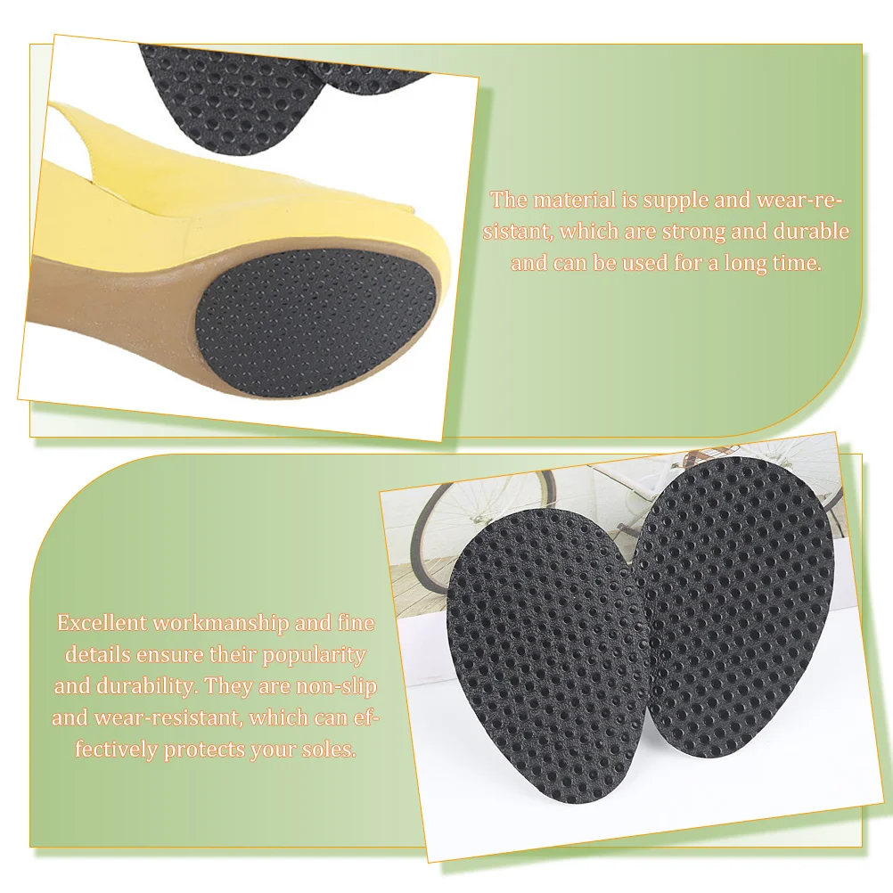 10 Pairs Pads Anti-slip Stickers for Soles Insoles Shoe High-heel Protective Inserts