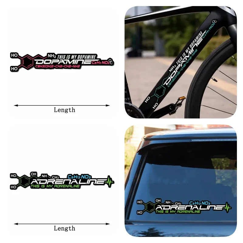

Car Stickers dopamine molecule mountain bike sticker strip scratches masking Vinyl Decal Car Accessories
