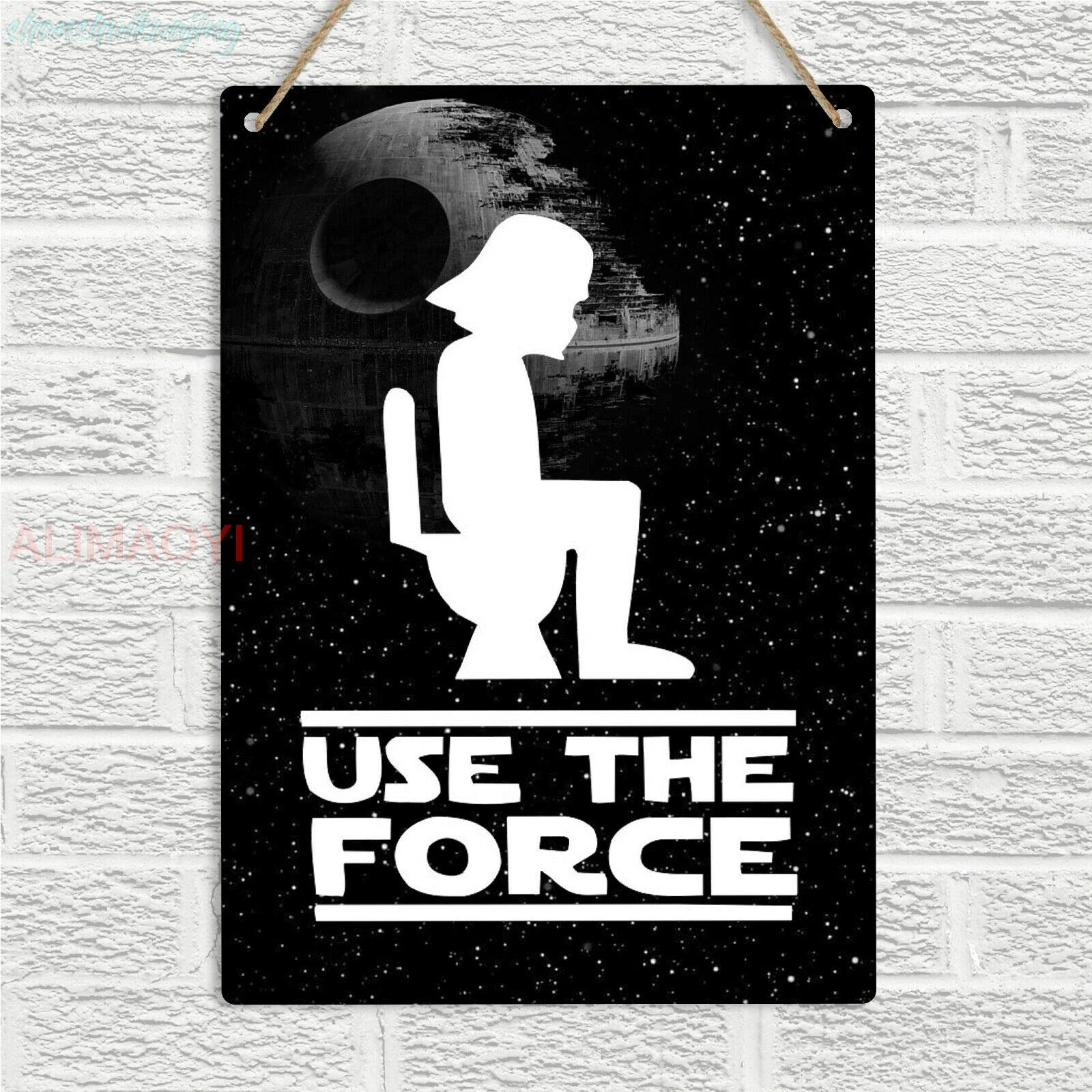 New Tin Sign Vintage Retro Signs Use The Force Funny Wc Toilet Restroom Home Bar Club Hotel & Outdoor Street Garage Metal S sign
