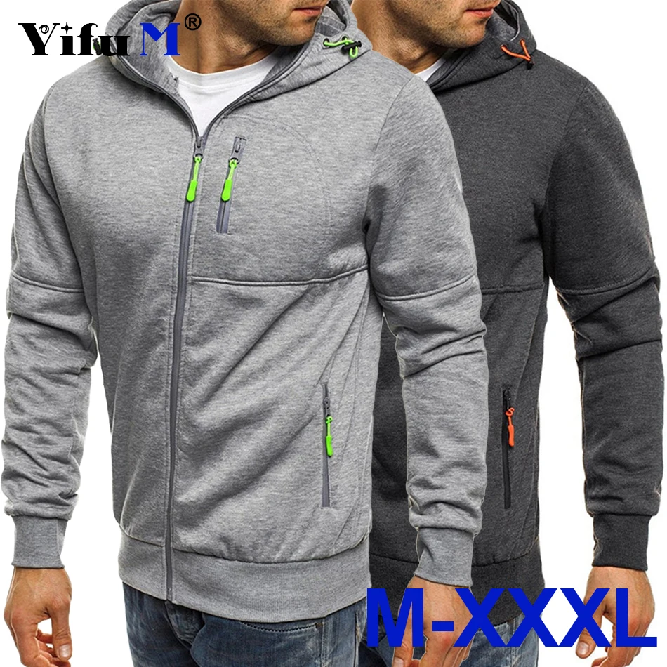 Sweats à capuche zippés pour hommes, sweat-shirt de marque, sweat à capuche homme, cardigan fin sourire, veste à capuche solide, vêtements de printemps et d'automne