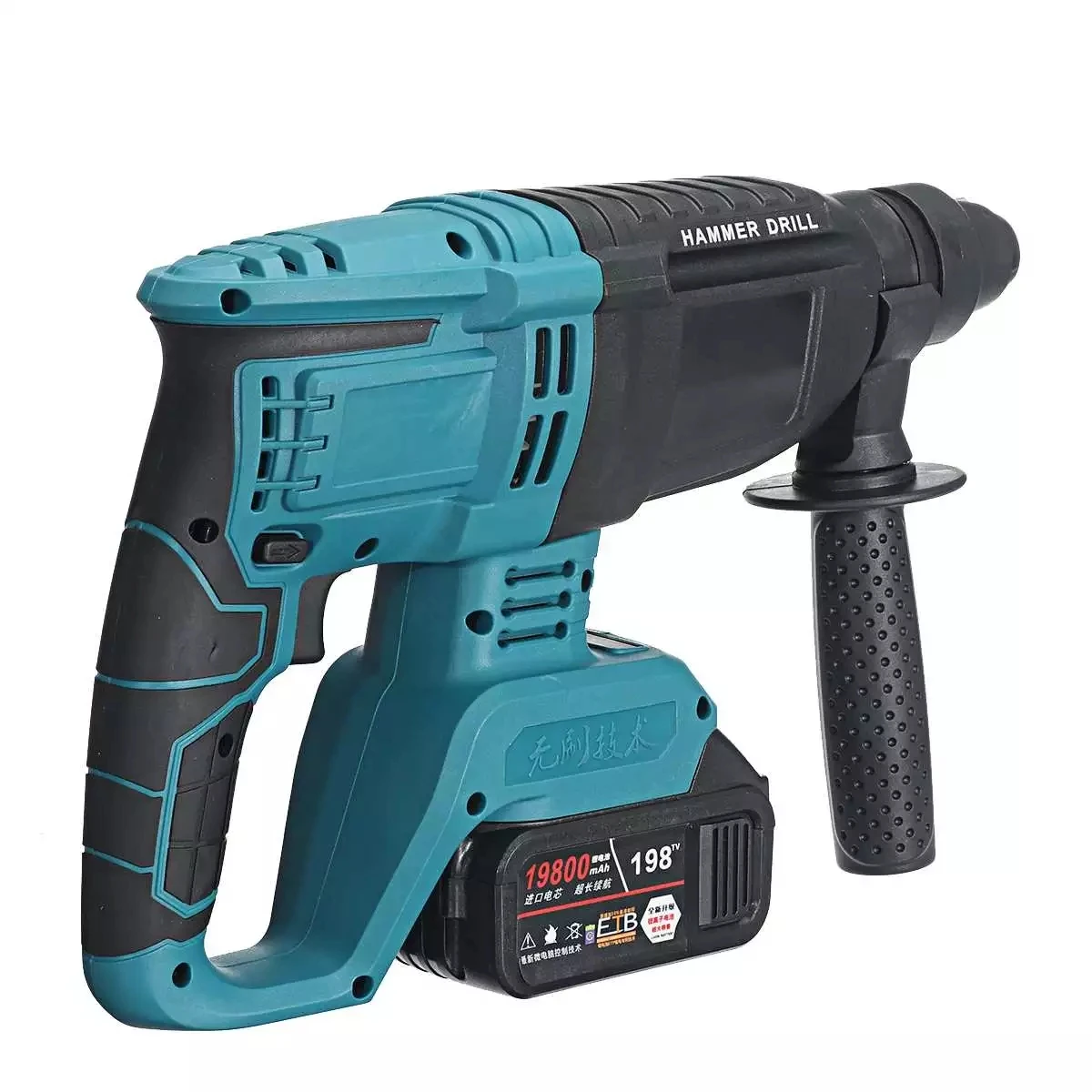 

Brushless Electric Rotary Hammer Rechargeable Multifunction Electric Hammer Impact Power Drill Tool with 18v