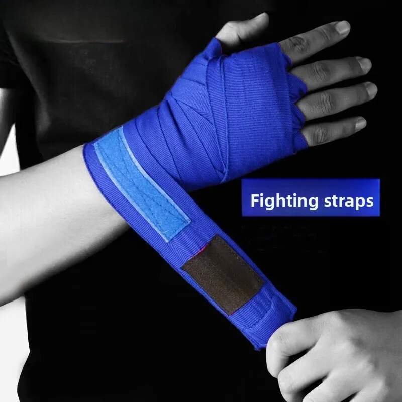 

1 пара хлопковых бинтов для кикбоксинга, впитывающих пот, боксерские бинты для тайского бокса, ММА, фитнес, 5 м, боксерское оборудование, боксерские бинты