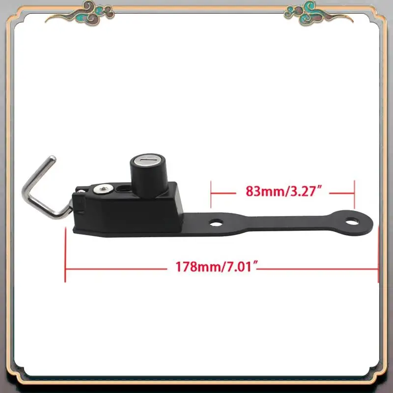 Fechadura lateral para capacete de motocicleta, segurança antifurto preta com 2 chaves para honda cb750 hornet 23- cbr400r cbr500r cbr650f cb650f