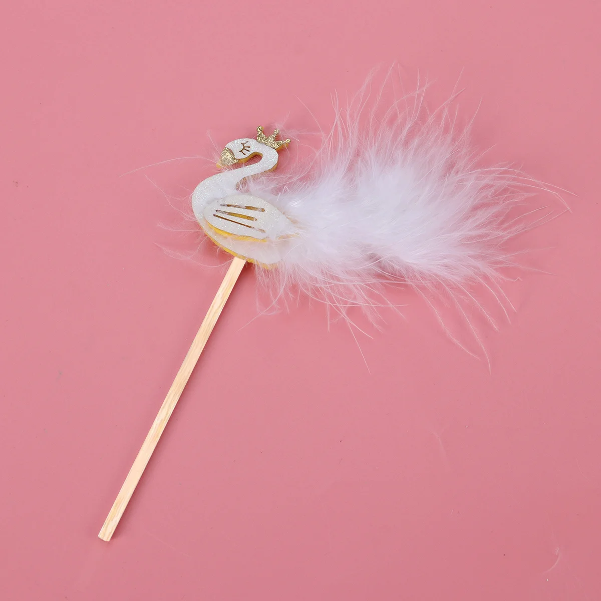 

5PCS Flamingo Swan Cake Topper Decorative Wing Cupcake Picks Dessert Cake Decoration for Wedding Birthday Party (White)