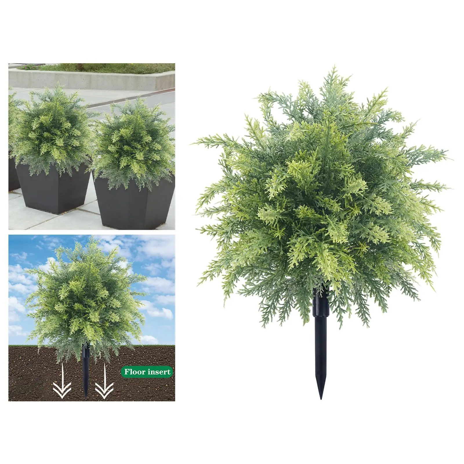 Árbol de bola topiaria de cedro Artificial, elegante estaca de jardín, decoración verde navideña para exterior, interior, hogar, granja, boda
