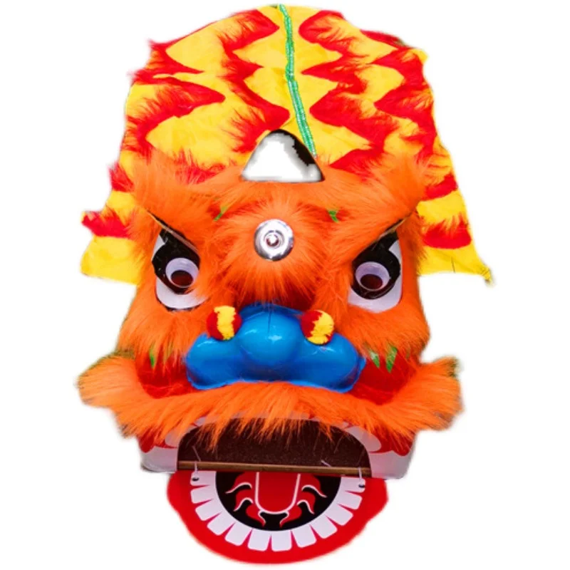 Plastic Small Lion's Head Children's Lion Dance School Performance Set 7-Inch 9 Foshan Lion Drum Gong Banknote