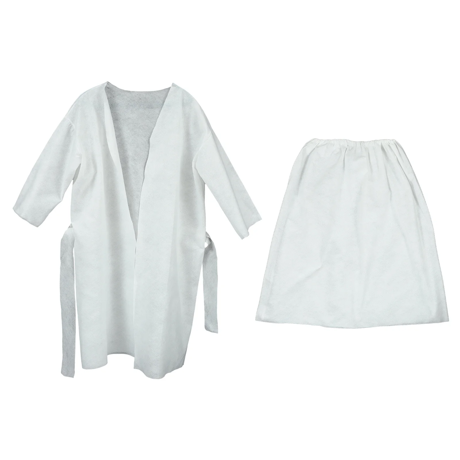 1 مجموعة رداء حمام يمكن التخلص منه سميكة مريحة عملية مريحة المنزل فندق ضيف المتاح دش رداء حمام بسيط #2