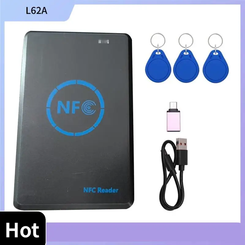 

L62A 5-полосный NFC смарт-чип/запись + 3XUID брелок 125K 13,56M HID Дубликатор Копировальный аппарат Тег Клон ID IC Копия ключа