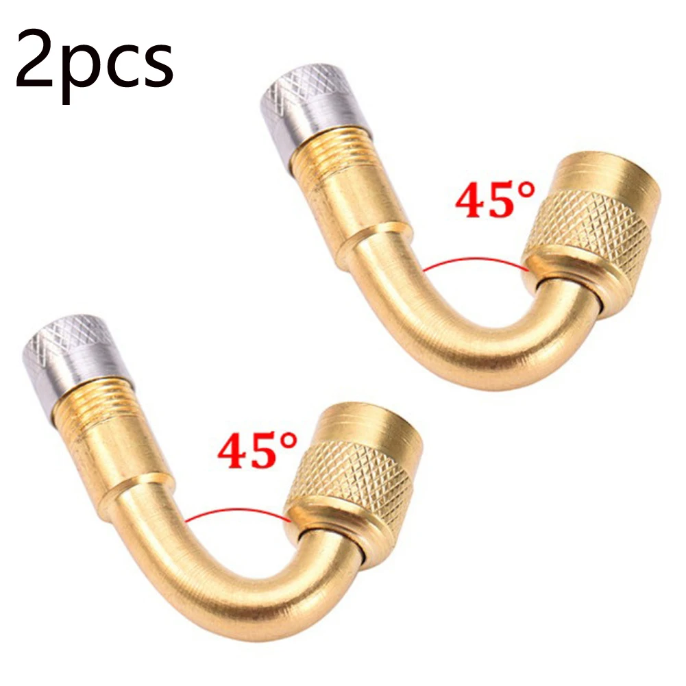 

2 Piece Gas Nozzles Electric Car For Car Gold High-quality Materials Motorcycle 45 Degrees Balance Scooter Brand New