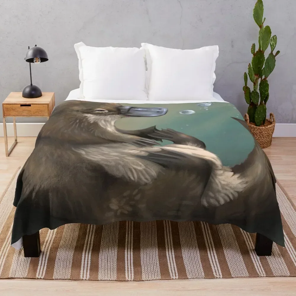 platypus Throw Blanket Cute Plaid Luxury Brand Blankets