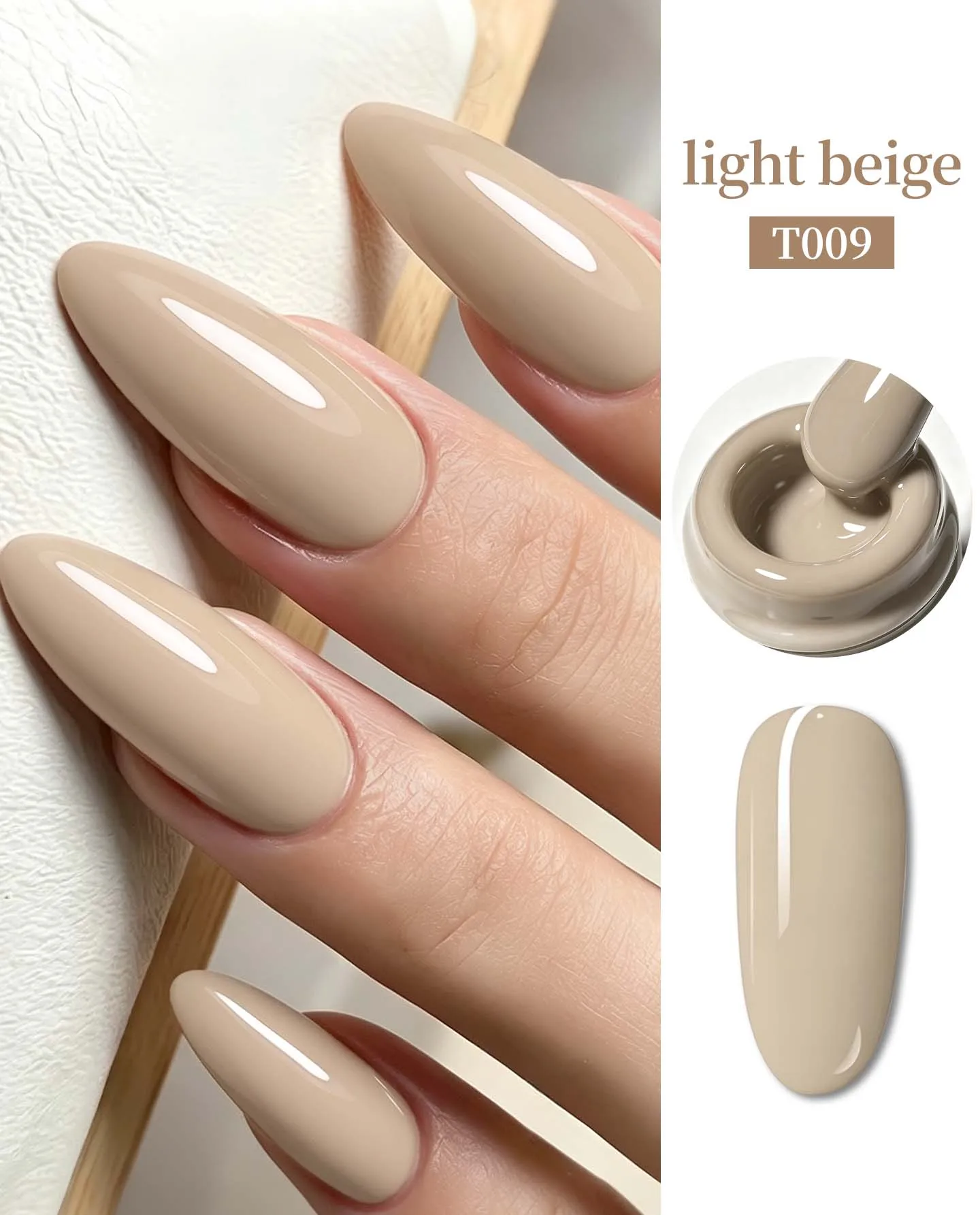 1pc 6ml Light Beige Gel Nail Polish Starter Pure Soak Off No Wipe Nail Gel Polish Suitable For All Seasons