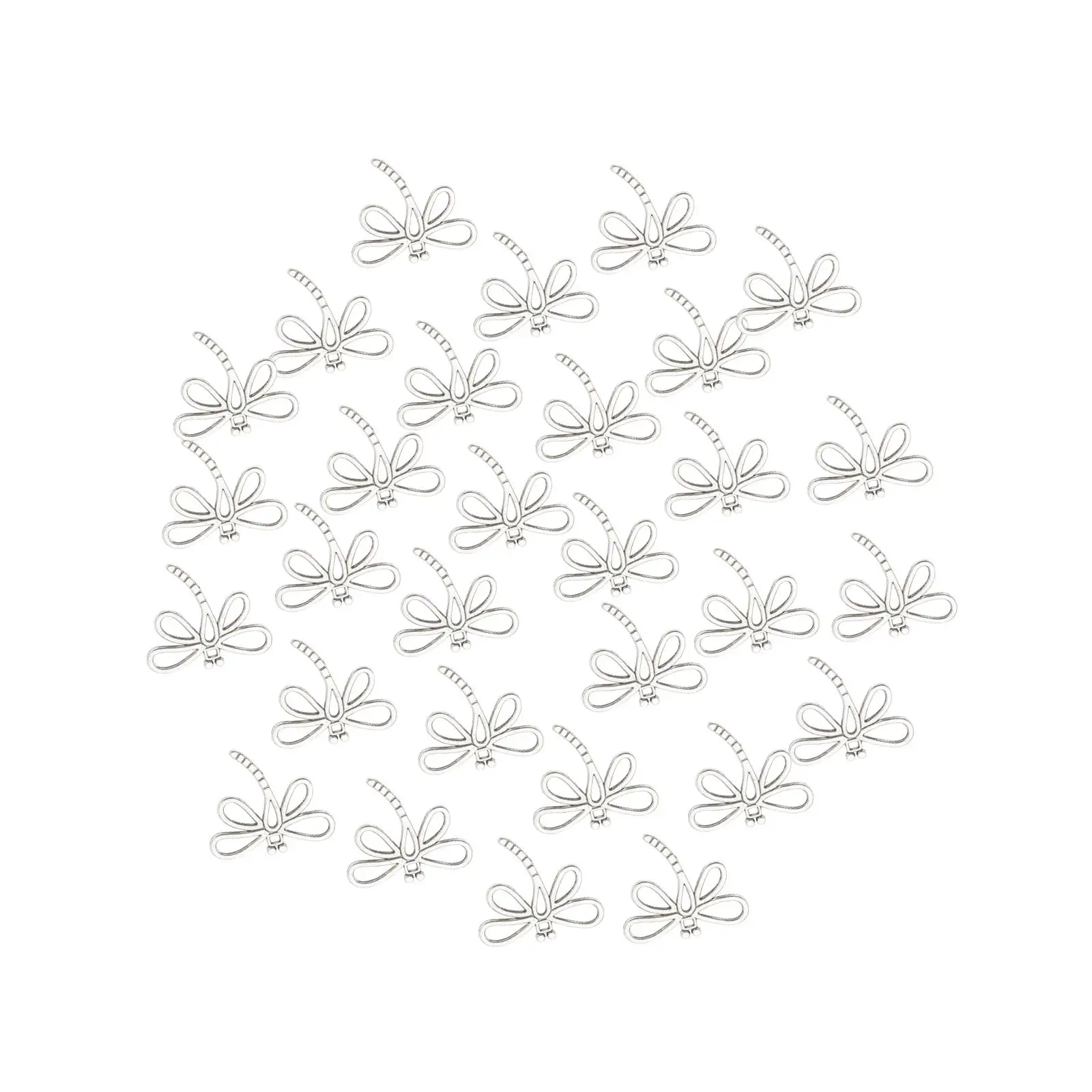 30 Pieces Dragonfly Charms Pendents, Alloy Antique Jewelry Making Charms for Keychain, Hairpin, Earring Craft Supplies
