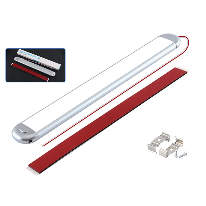 12-85 فولت RV صمام ثنائي باعث للضوء بار أبيض ضوء السقف لمقطورة السفر Campervan