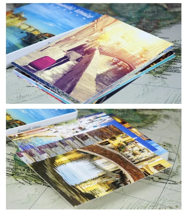 30Sheets Romantic Venice Landscape Art HD Postcard Greeting Card Postcards That Can Be Mailed Decoration Card Gift Card