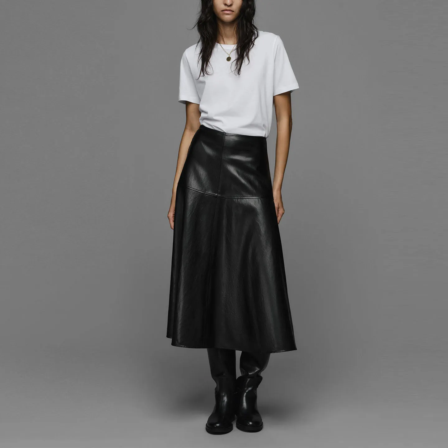 Fashionable Midi Skirt Women's Layered A-Line Half-length Autumn 2026 Low Waist Design Other Material Other Process