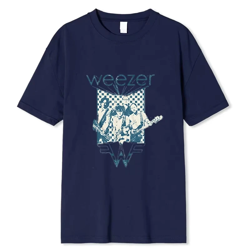 2026 Weezer Band Cotton T Shirt Vintage Men Women Hip Hop Tee