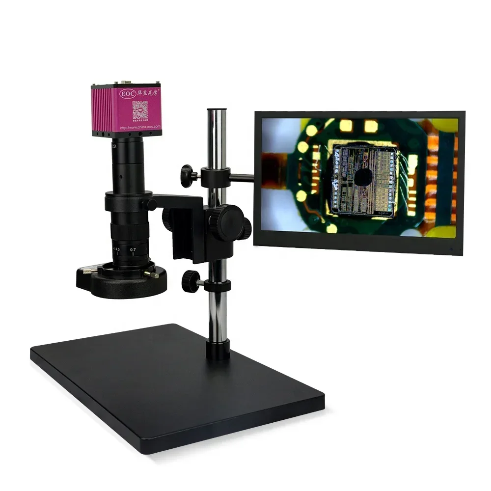 EOC Microscope Hd 5MP Oem Industrial Optical Lcd Monocular Screen Digital Zoom Measuring Monitor Microscope Price Camera