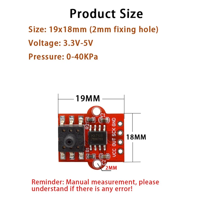 圧力センサーモジュール,液体レベルセンサー付き,コントローラーボード10x,0-40kpa