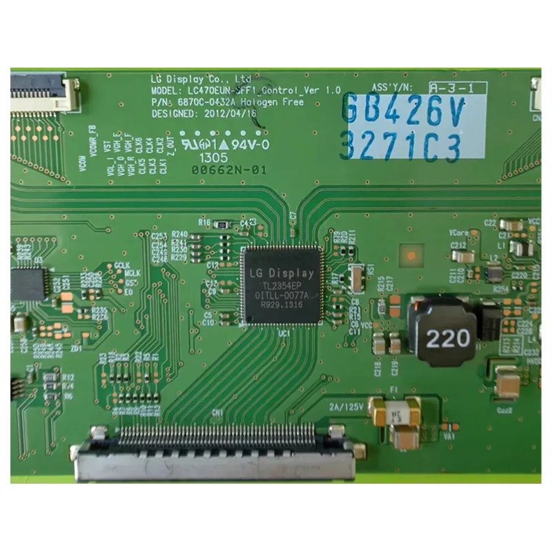 Placa tcon Original 6870C-0444A 0432A LC470DUE-SFR1 LC470EUN-SFF1