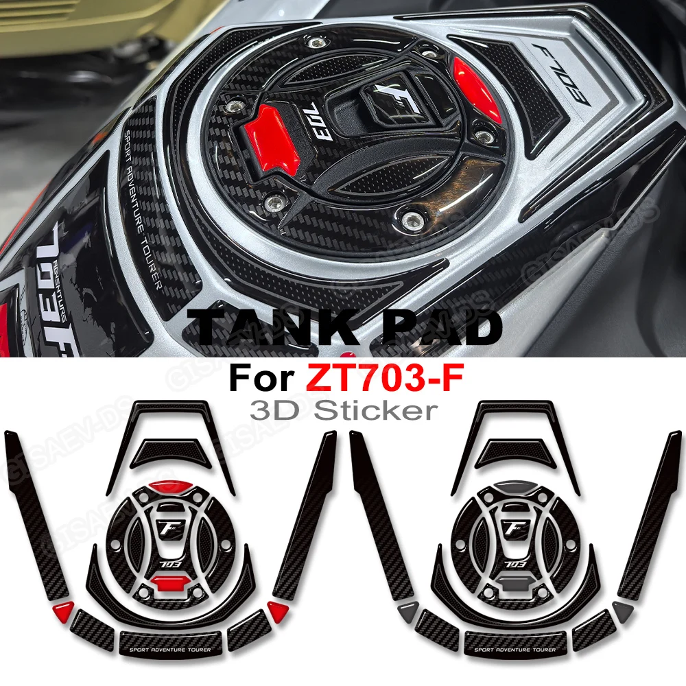 

For Zontes ZT703-F ZT-703F ZT 703F 703 F Tank Pad Cap Protection Front Mudguard Fender Stickers Decals Handguard Handshield