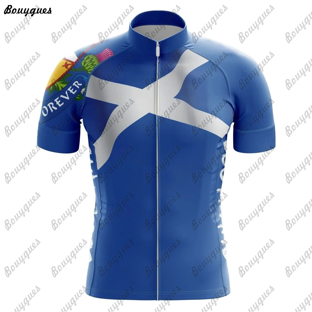 New SCOTLAND Men Cycling Jersey MTB Maillot Bike Shirt Downhill Jersey High Quality Team Mountain Bicycle Clothing view 3