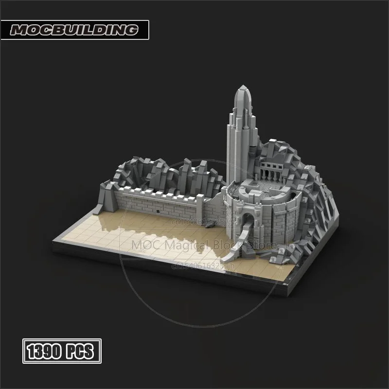 ミディスケールヘルムズディープ MOC ビルディングブロック映画シーン建築モデルコレクションおもちゃ技術レンガディスプレイクリスマスギフト