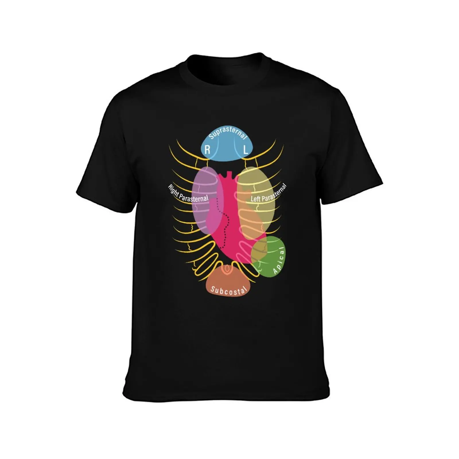 Echocardiography Cardiac Acoustic Windows T-Shirt Urban Style Print T-Shirt