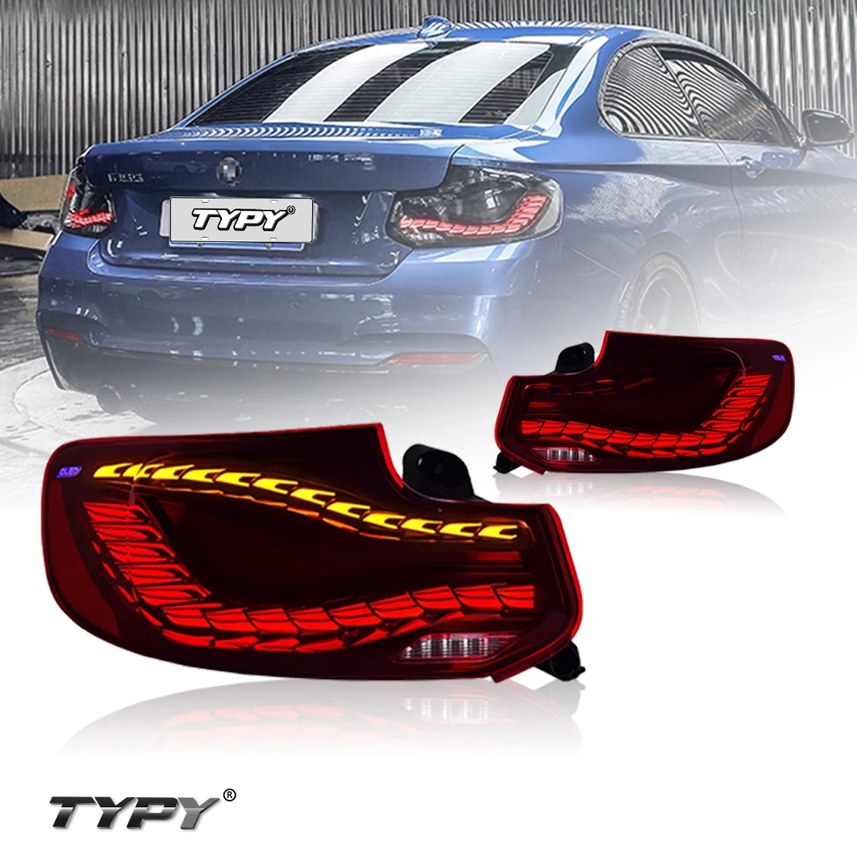 2 PCS Auto Taillights For BMW F22 F23 F87 M2 M2C 2 Series 220 230 240 218i 2014-2019 Led Lamps Start Up Animation